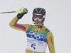Maria Rieschová na trati olympijského slalomu.