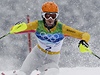Susanne Rieschová na trati olympijského slalomu.