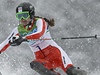 árka Záhrobská na trati olympijského slalomu.