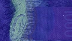 Ochranné prvky na tisícikorunové bankovce