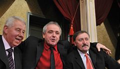 Zleva: Josef Masopust, Ladislav Vízek, Antonín Panenka.