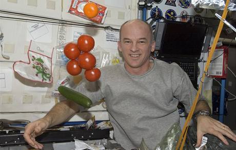 Americký astronaut Jeff Williams na Mezinárodní vesmírné stanici.