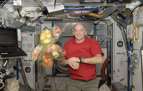 Americk astronaut Jeff Williams na Mezinrodn vesmrn stanici.