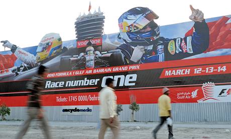 Píprava na závod formule 1 v Bahrajnu