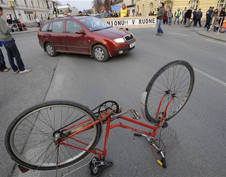 Protestn prvod v Rudn u Prahy 