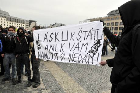 Protesty student proti zavedení "vlasteneckého" zákona na Slovensku