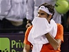 Zklamaný Roger Federer.