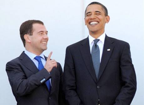 Dmitrij Medvedv a Barack Obama