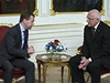 Ruský prezident Dmitrij Medvedv s Václavem Klausem