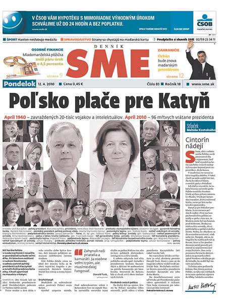 Tragdie v Polsku na strnkch svtovho tisku - slovensk denk Sme