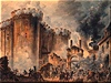 Pád Bastilly bhem francouzské revoluce v roce 1789.