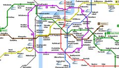Schema pra�ského metra v roce 2100