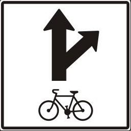 Nov dopravn znaka - povolen smr jzdy cyklist.