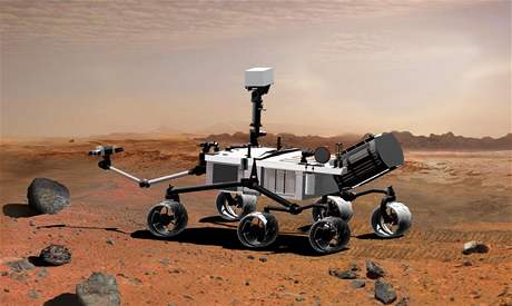 Nové marsovské vozítko Curiosity v pedstav malíe