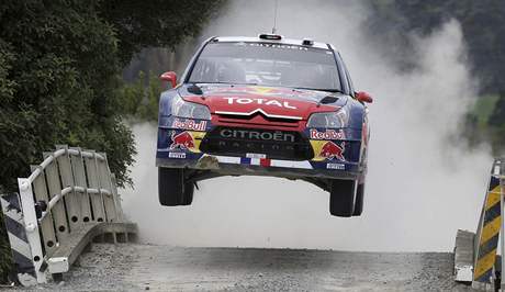 Sebastien Loeb na novozélandské rallye.