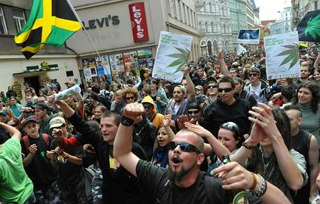Demonstrace za legalizaci marihuany 