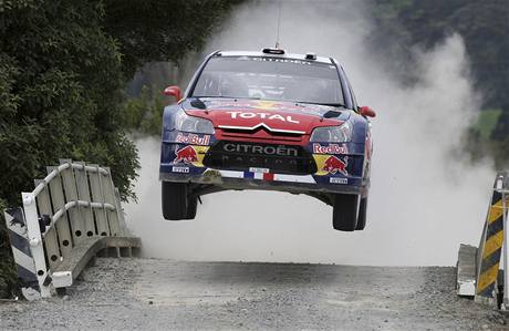Sebastien Loeb na novozélandské rallye.