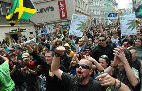 Demonstrace za legalizaci marihuany 