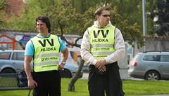 Hlídka strany V�ci ve�ejné v ulicích Prahy.