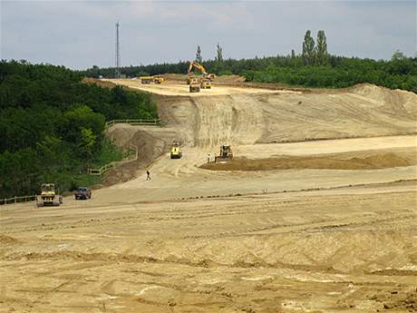 Stavba dlnice A5 z Vdn do Mikulova.