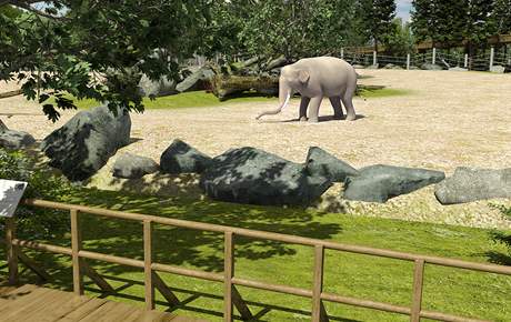 Vizualizace nového pavilonu pro slony