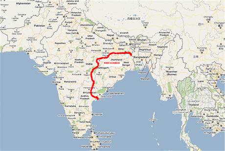 Bata indickch maoist, tzv. Rud koridor
