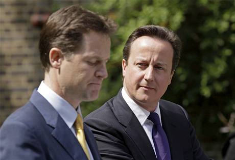 Nick Clegg a David Cameron