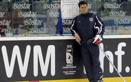 Vladimír Růžička na tréninku hokejové reprezentace