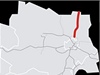 Mapa dálnice A5 z Vídn do Mikulova.