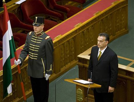 Victor Orbán v maarském parlamentu