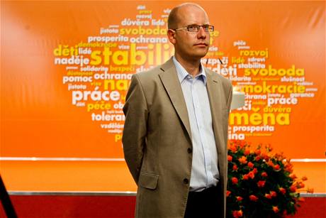 Bohuslav Sobotka ve volebním tábu SSD