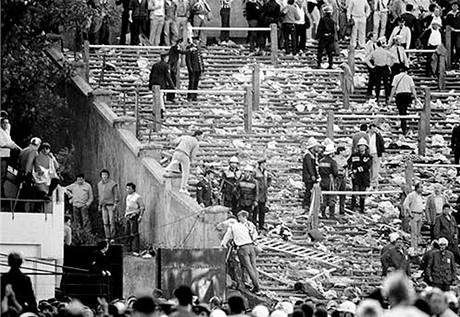 Fotbalová tragédie na stadionu Heysel. Liverpool - Juventus.