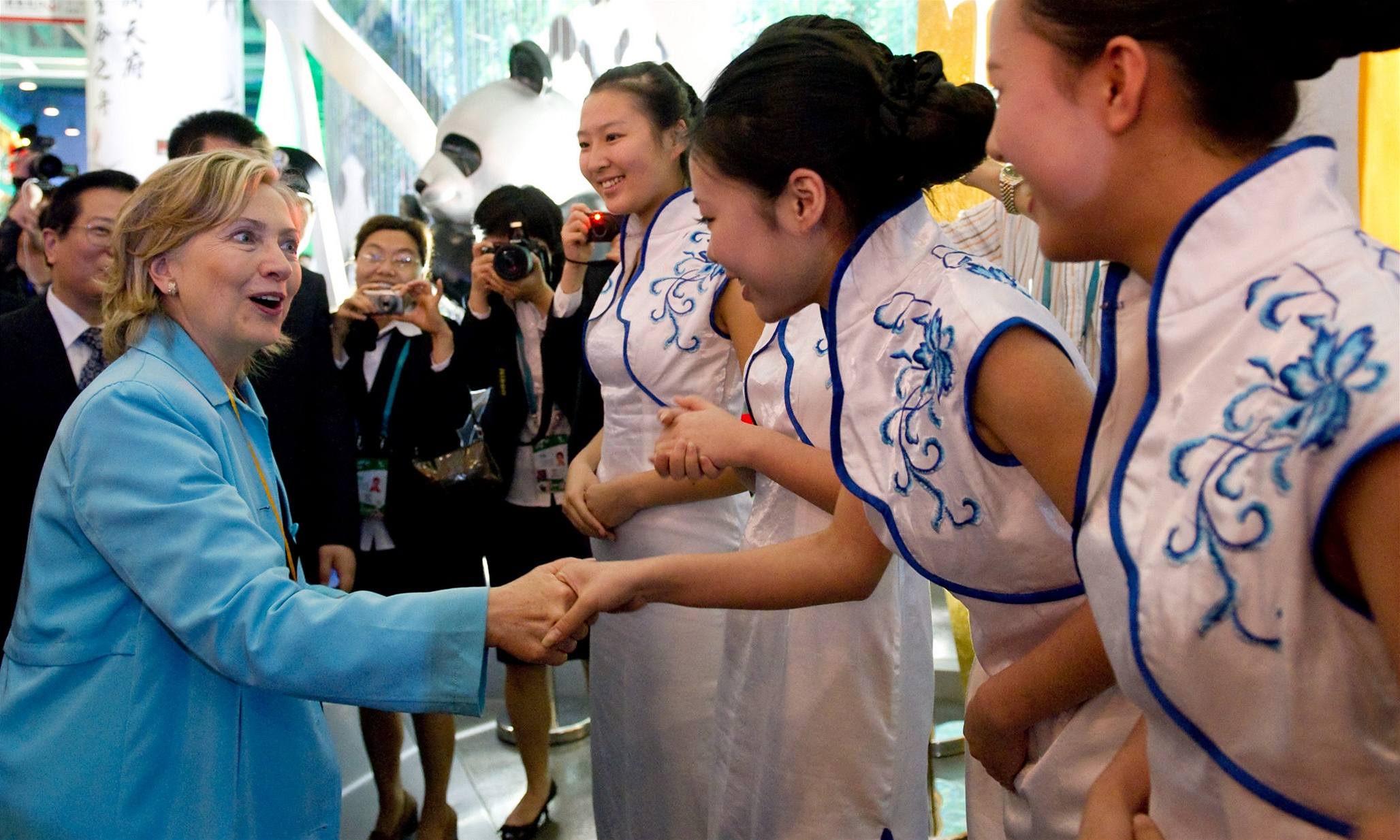 Hillary Clintonová na výstav� EXPO 2010 v �anghaji