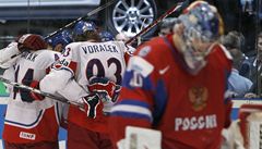 �esko - Rusko (Rolinek dává gól).