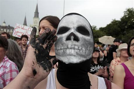 Lidé v New Orleans protestovali proti firm BP