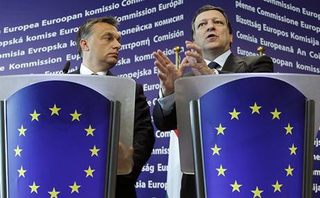 Viktor Orbn a Jos Barroso