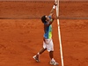 Rafael Nadal oslavuje vítzství