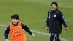 Diego Armando Maradona a Lionel Messi.