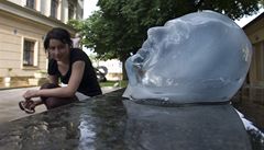 Úřad vlády zakázal sochu Klause z ledu, na výstavě se přesto objevila