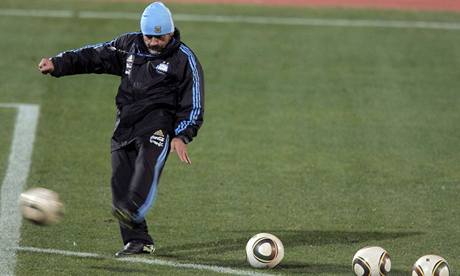 Maradona na tréninku.