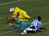 Argentina - Nigérie (Messi v jedné ze svých velkých ancí).