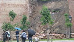 �ást z�ícených hradeb na brn�nském �pilberku.