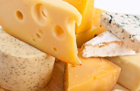 Rzné druhy sýr.