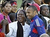 Thierry Henry a fanouci z Jihoafrické republiky.