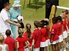 Královna Albta II. ve Wimbledonu.