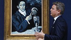 Picassův portrét Piják absintu se na aukci prodal za miliardu korun 