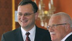 Prezident Vclav Klaus jmenuje novou vldu pt ter