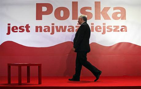 Polský prezidentský kandidát Jaroslaw Kaczyski