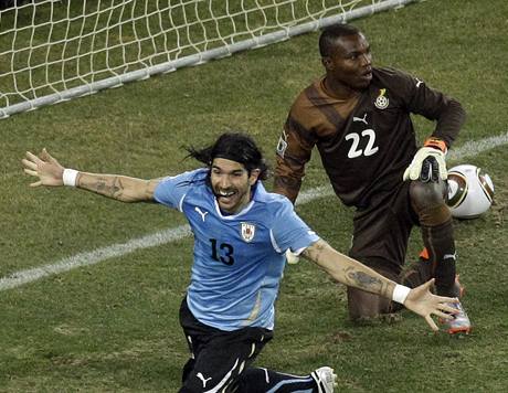 Uruguay - Ghana (rozhodujc penaltu promnil Abreu)