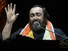 Luciano Pavarotti na koncert v Sazka aren v roce 2005a